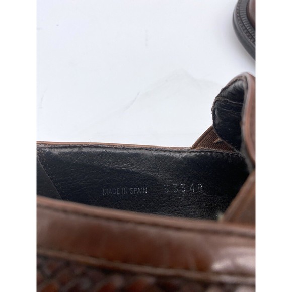 Bachrach Asti 200 Men’s Handmade Woven Leather Loafer Brown Size 8 - Picture 15 of 15